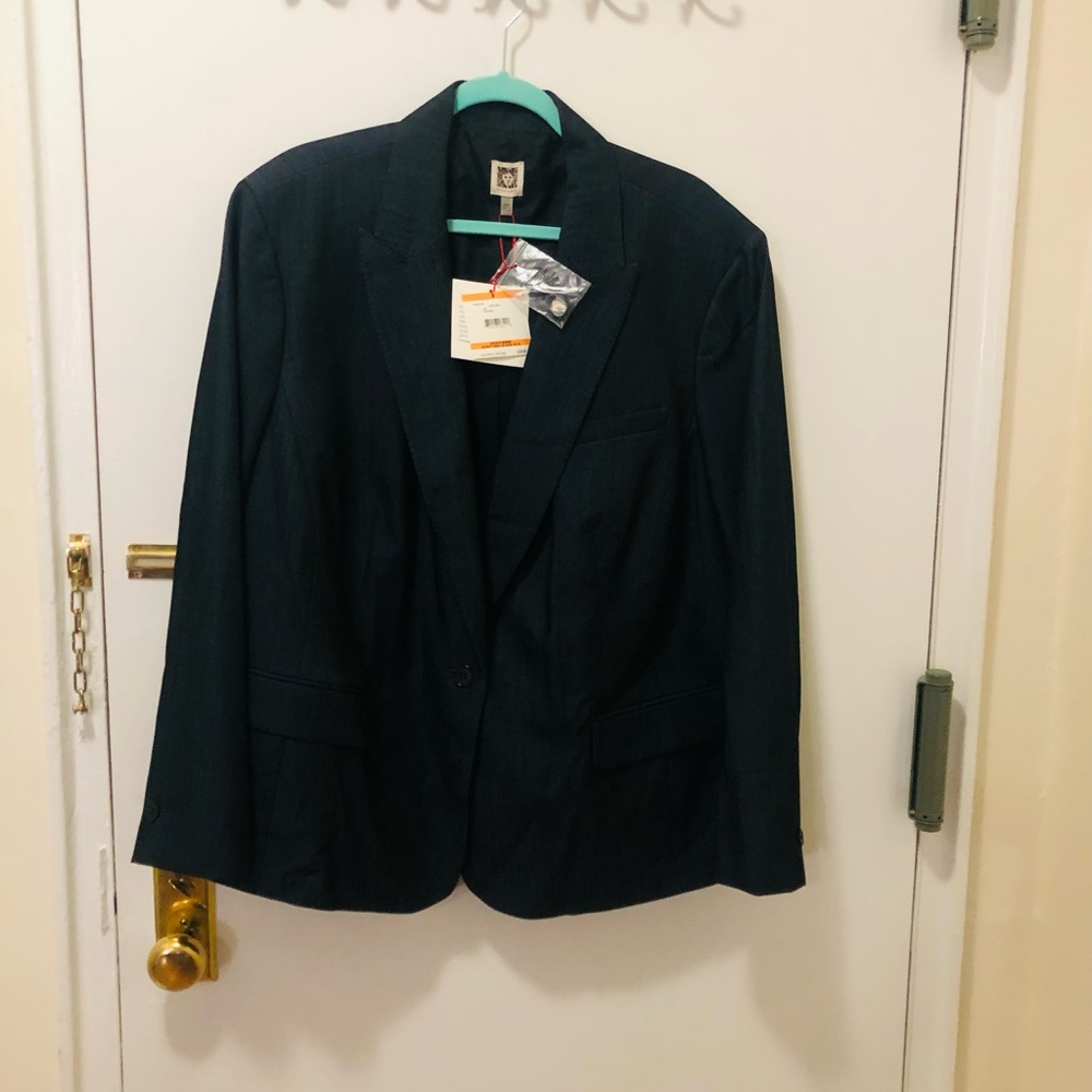 Dark stretch indigo denim one button blazer - Size 24W - tags on - never worn